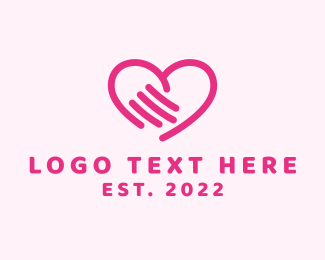 Care Heart Hand logo design