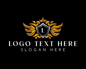 Vintage - Shield Crown Insignia logo design