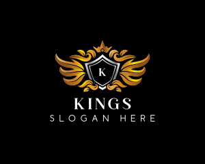 Shield Crown Insignia logo design