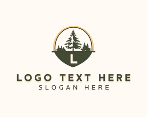 Giant Sequoia - Outdoor Pine Tree Forest logo design