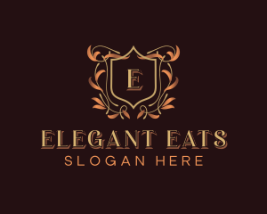 Elegant Ornamental Crest logo design