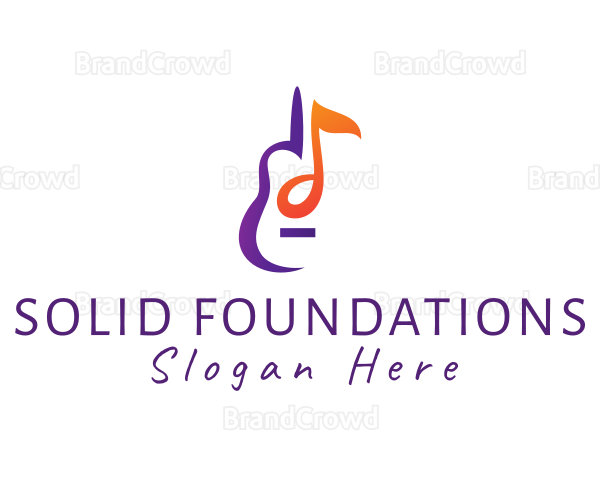 Musical String Instrument Logo