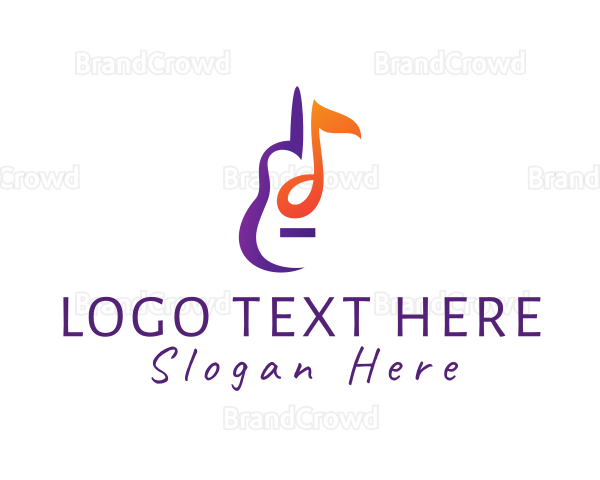 Musical String Instrument Logo