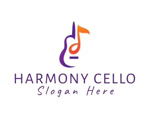 Cello - Musical String Instrument logo design