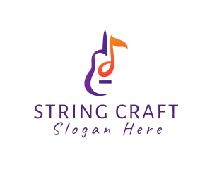 Musical String Instrument logo design