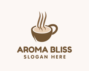 Aroma Coffee Cup logo design