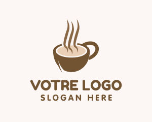 Hot - Aroma Coffee Cup logo design