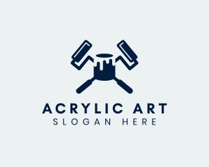 Acrylic - Paint Roller Bucket Renovation logo design