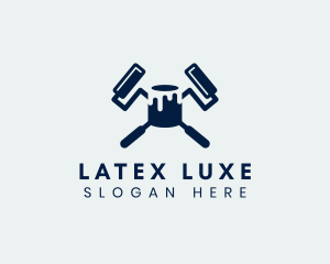 Latex - Paint Roller Bucket Renovation logo design