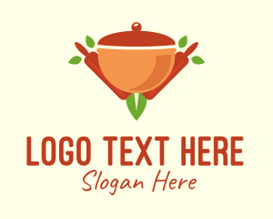 Food Delivery - Organic Cooking Pot logo design