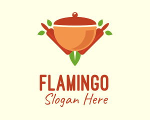 Food Delivery - Organic Cooking Pot logo design
