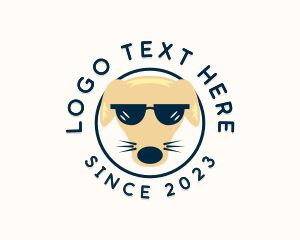Beagle - Cool  Dog Sunglasses logo design