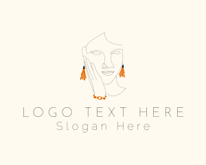 Glam - Fashion Earring Woman logo design