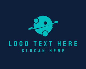 Reverse - Logistics Arrow Planet logo design