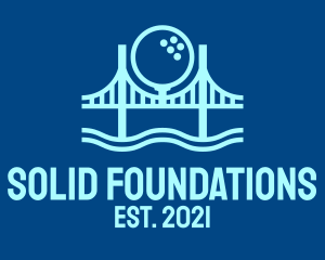 Golf Resort - Blue Golf Bridge logo design