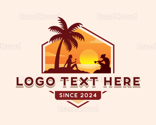 Summer Beach Travel Logo