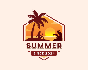 Summer Beach Travel logo design