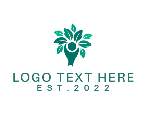 Zen - Vegetarian Leaf Tree logo design