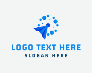 Move - Paper Plane Courier logo design