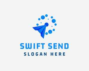 Send - Paper Plane Courier logo design