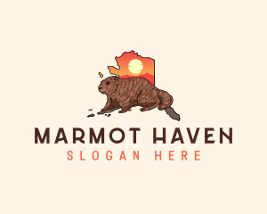 Alaska Marmot Animal logo design