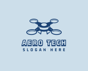 Quadrotor Tech Drone logo design