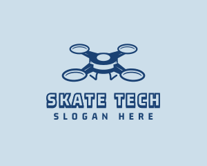 Quadrotor Tech Drone logo design