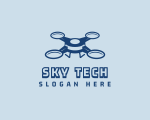 Quadrotor Tech Drone logo design