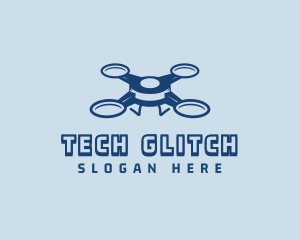 Quadrotor Tech Drone logo design