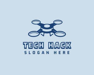 Quadrotor Tech Drone logo design