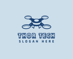 Quadrotor Tech Drone logo design