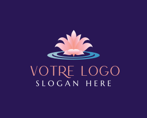 Relax - Lotus Flower Wellness logo design