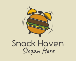 Hamburger Alarm Clock logo design