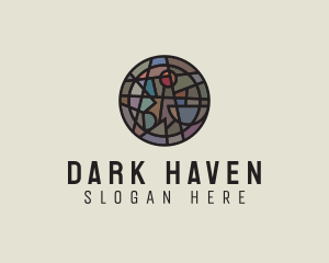 Geometric Stained Glass Art logo design