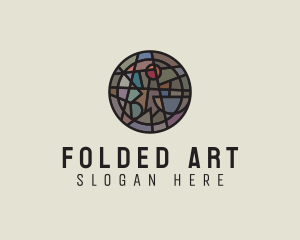 Geometric Stained Glass Art logo design