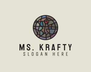 Art - Geometric Stained Glass Art logo design