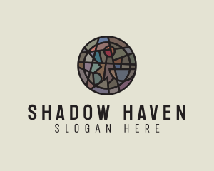 Dark - Geometric Stained Glass Art logo design