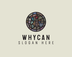 Artist - Geometric Stained Glass Art logo design