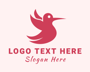 Low Poly - Freedom Hummingbird Aviary logo design