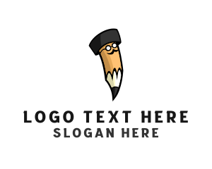 Mustache Hat Pencil Logo