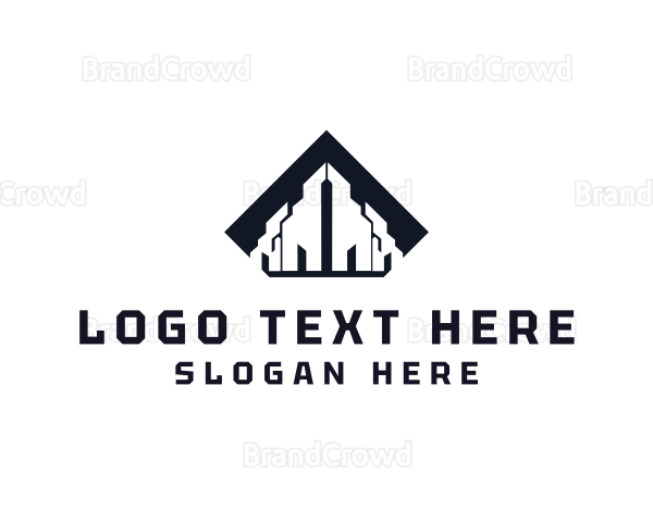 Abstract Building Construction Logo