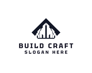 Abstract Building Construction  logo design