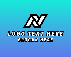 Digital Network Technology Letter N logo design