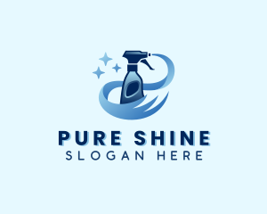 Clean - Cleaning Spray Bottle logo design