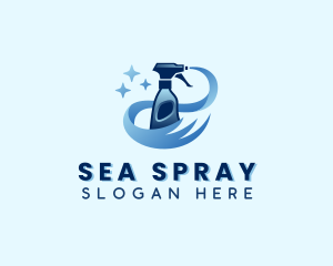 Cleaning Spray Bottle logo design