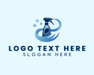Cleaner - Cleaning Spray Bottle logo design