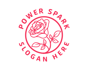 Bouquet - Natural Garden Rose logo design