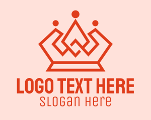 Jewelry Store - Geometric Modern Crown logo design