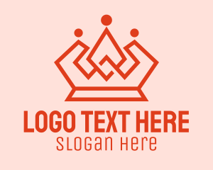 Geometric Modern Crown Logo