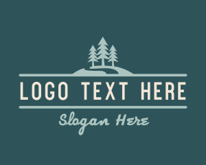 Glamping - Campsite Forest Tree logo design